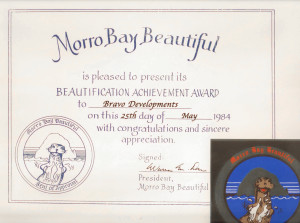 Morro Bay Beautiful Award 1984